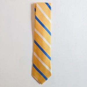 Brooks Brothers Men's Striped Tie - Yellow, White, Blue